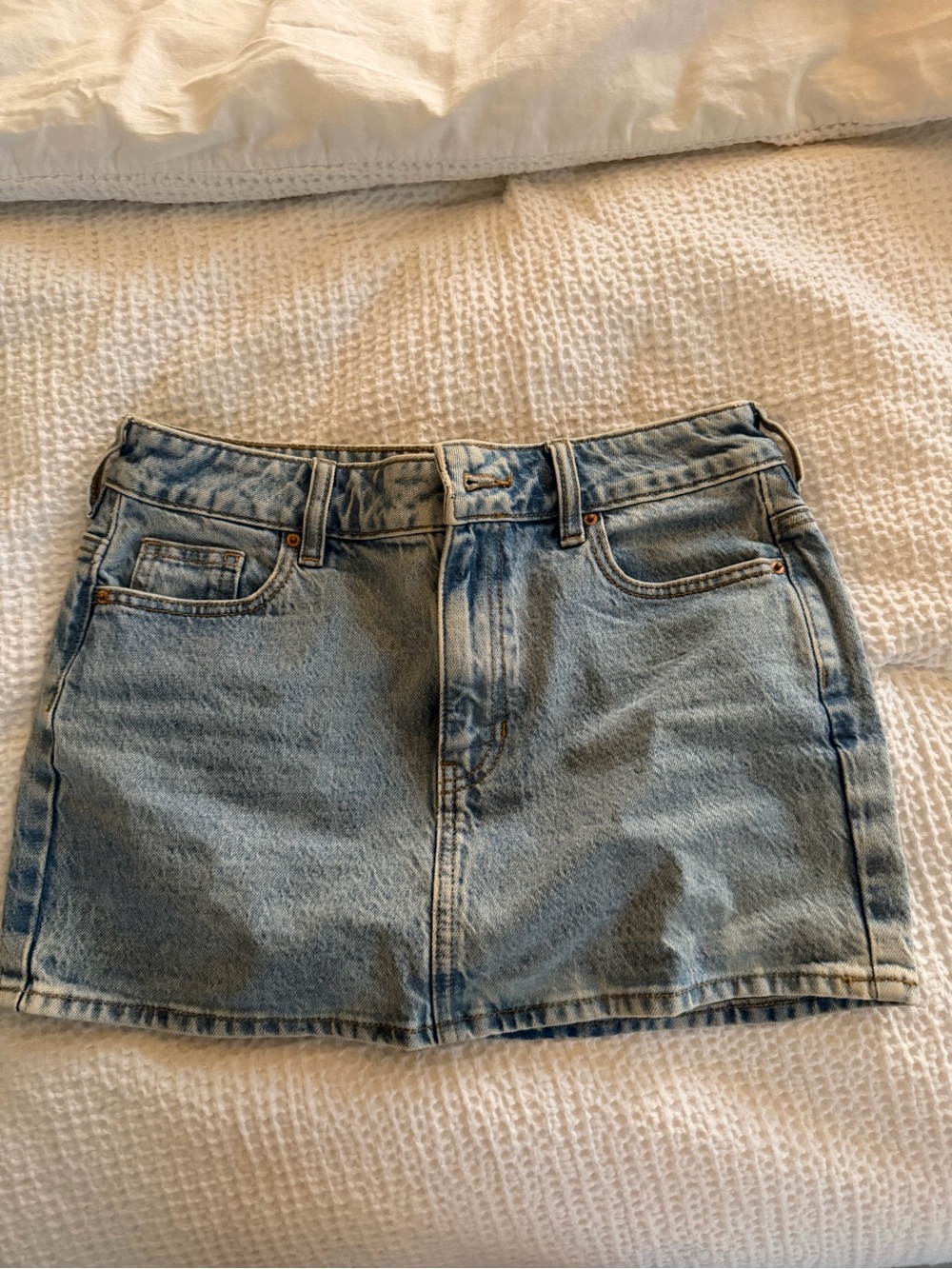 PacSun Light Blue Denim Mini Skirt
